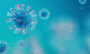 Blog 3D Biological Coronavirus Blue Green