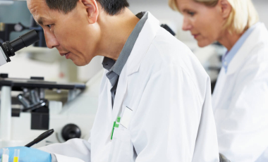 Blog Researcher Man Woman Microscopes Lab