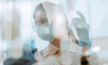 Blog Researcher Woman Working Hood Glass