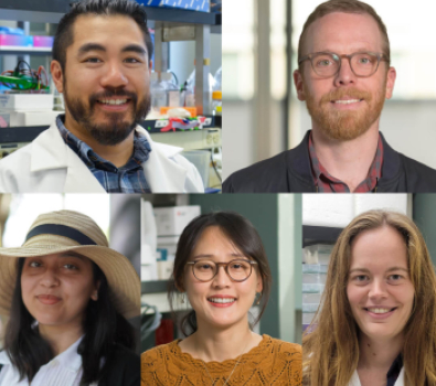 Top row (from left to right): Hai Nguyen, PhD, John Ray, PhD; Bottom row (from left to right: Ritika Tewari, PhD, Soo Jung Yang, PhD, and Aisha Callebaut, PhD.