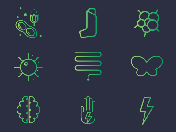 Research Area Icon - Array of AID's Blue Field